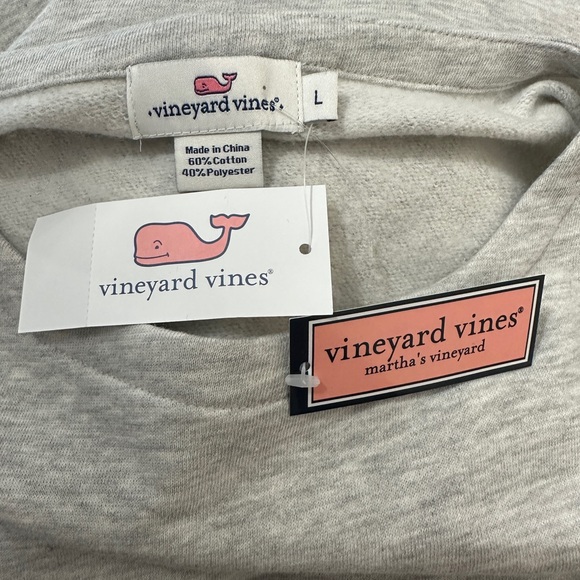 NWT Vineyard Vines || Women's Long Shore Plaid ruffles hem sweatshirt size L - Picture 6 of 7